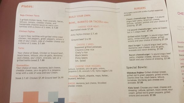 Chely’s Mexican Grill menu 3